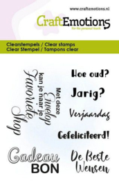 CraftEmotions clearstamps 6x7cm - Cadeaubon teksten NL 5035