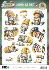 3D Pushout Sheet - Berries Beauties - Happy Gnomes - The Tiny Baker SB11136