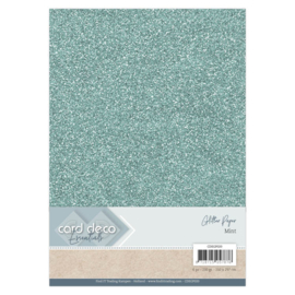 Card Deco Essentials Glitter Paper Mint  1x  CDEGP020