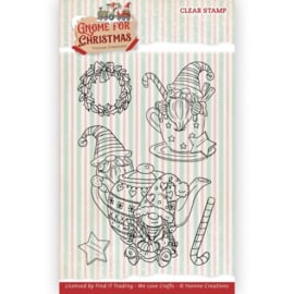 Clear Stamps - Yvonne Creations - Gnome for Christmas - tea YCCS10088