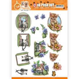 3D Push Out - Amy Design - Fur Friends - Cats at the Window SB10677