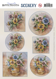 Scenery - Yvonne Creations - Aquarella - Violets CDS10069