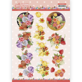 3D Cutting Sheet - Jeanine's Art - Urban Flowers - Floral composition  CD11815