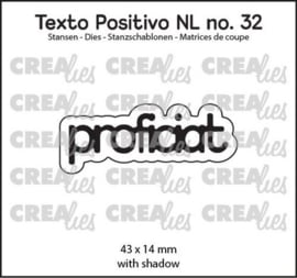 Crealies Texto Positivo proficiat - NL (H) POSNL32 43x14 mm
