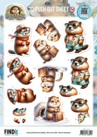 3D Pushout Sheet - Berries Beauties - Groundhog - Holiday Ready SB11173