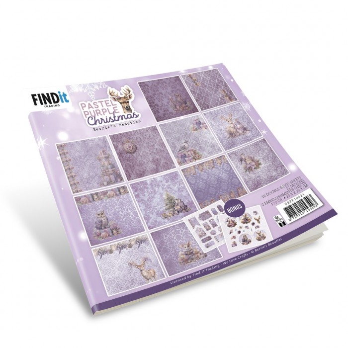 Paperpack - Berries Beauties - Pastel Purple Christmas 20 x 20 cm BBPP10024