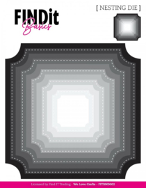 Find It Basics - Nesting Dies - Cut Corner Squares FITBND002