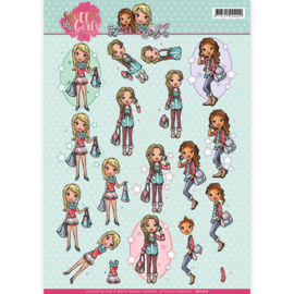 3D knipvel - Yvonne Creations - Sweet girls - My World   CD11012
