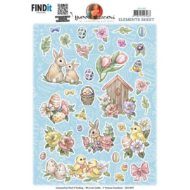3D Cutting Sheets - Yvonne Creations - Small Elements Easter  CD11967