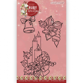 Clear Stamps - Precious Marieke - Ruby Christmas - Ruby Candles PMCS10053