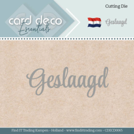 Card Deco Essentials - Dies - Geslaagd  CDECD0065