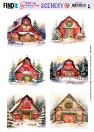 Push-Out Scenery - Berries Beauties - Barn - Square BBSC10058