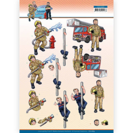 3D Cutting Sheet - Yvonne Creations - Big Guys Professions - Fire department  CD11669