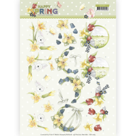 3D Knipvel - Precious Marieke - Happy Spring - Happy Daffodils   CD11264