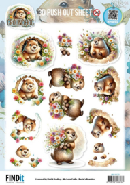 3D Pushout Sheet - Berries Beauties - Groundhog - Spring Moments SB11172