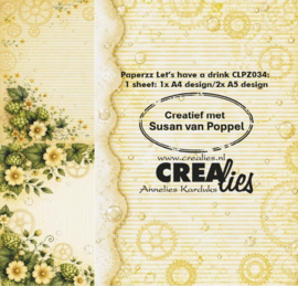 Designpapier Let's have a drink B Crealies CLPZ034