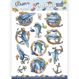 3D Push Out - Amy Design - Ocean Wonders - Shark  SB10655