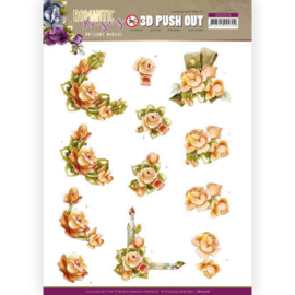 3D Push Out - Precious Marieke - Romantic Roses - Orange Rose  SB10516