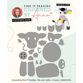 Designed by Anna - Mix and Match Cutting Dies - Charlie Cow DBAD10002