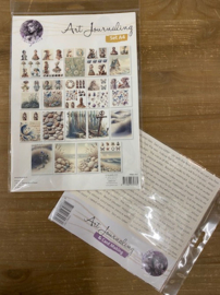 Art Journaling Set A4 - Zomer - Voordeelset met bijpassend stickervel 99082/001