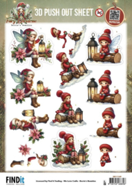 3D Pushout Sheet - Berries Beauties - Fairy Christmas - Lantern SB11149