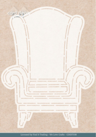 Stencil - Card Deco Essentials -Nostalgic Chair - A5 CDEST038