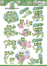 3D Knipvel - Yvonne Creations - Frog Greetings    CD11411