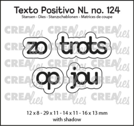 Texto Positivo stansen no. 124, zo trots op jou Crealies POSNL124