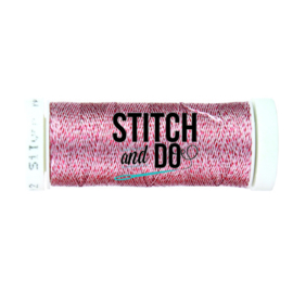 Stitch and Do Sparkles Embroidery Thread - Silver-Red  SDCDS12