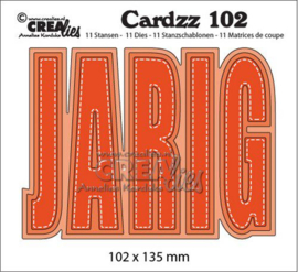 Crealies Cardzz no 102 JARIG (NL) CLCZ102 102x135mm