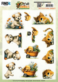 3D Cutting Sheet - Berries Beauties - Cute Animals - Garden Friends CD12451