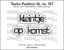 Texto Positivo stansen no. 147, kleintje op komst Crealies POSNL147