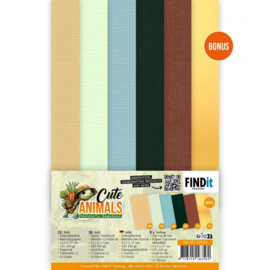 Linen Cardstock Pack - Berries Beauties - Cute Animals - 4K BB-4K-10033