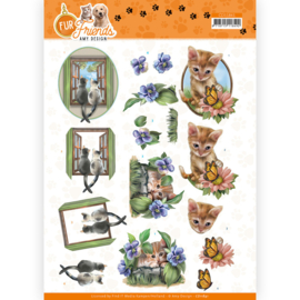 3D Cutting Sheet - Amy Design - Fur Friends - Cats at the Window  CD11841