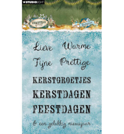 SL-CF-STAMP955 - StudioLight Clear Stamps – Kerst Groet Christmas Forest nr. 955