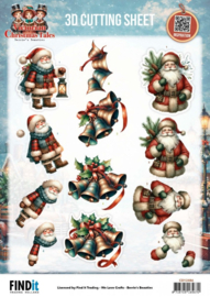 3D Cutting Sheet - Berries Beauties - Victorian Christmas Tales - Timeless Christmas Bells  CD12486