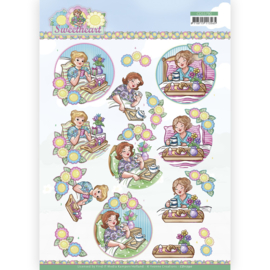 3D Cutting Sheet - Yvonne Creations - Bubbly Girls - Sweetheart - Breakfast CD11790