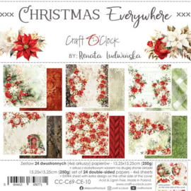 Craft O Clock Set of Papers 15x15 cm Christmas Everywhere CC-C69-CE-10