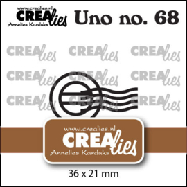 Uno stans no. 68, Poststempel Middel Crealies CLUno68