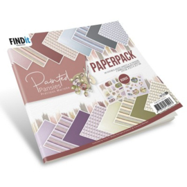 Paperpack - Precious Marieke - Painted Pansies PMPP10041 ( 20x20 cm)