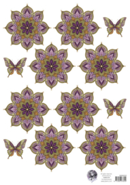 Fairybells combi knipvel voor pop-up en decoupage - heide bloem 99083/035