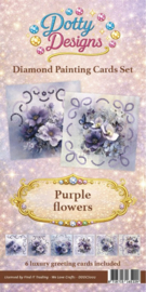 Dotty Design - Diamond Card Set - Purple Flowers & Butterflies DDDCS1002
