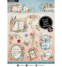 SL-VD-DCPP175 - Paper Pad Vintage elements Vintage Diaries nr.175  (20 sheets / 170grs / A5)