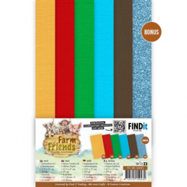 Linen Cardstock Pack - Yvonne Creations - Farm Friends - 4K YC-4K-10031