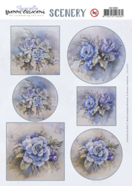 Scenery - Yvonne Creations - Aquarella - Winter Rose CDS10059