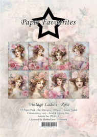 Paper Favourites A5 Vintage Ladies - Rose PFA114