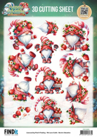 3D Cutting Sheet - Berries Beauties - Happy Gnomes - Berry Cute CD12482