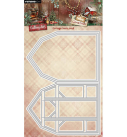 SL-CC-CD1114 - StudioLight Stansmallen – Cottage Barn Card Cottage Christmas nr. 1114