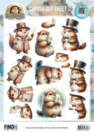 3D Pushout Sheet - Berries Beauties - Groundhog - Little Gentlemen SB11171