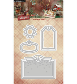 SL-CC-CD1115 - StudioLight Stansmallen – Christmas Labels Cottage Christmas nr. 1115